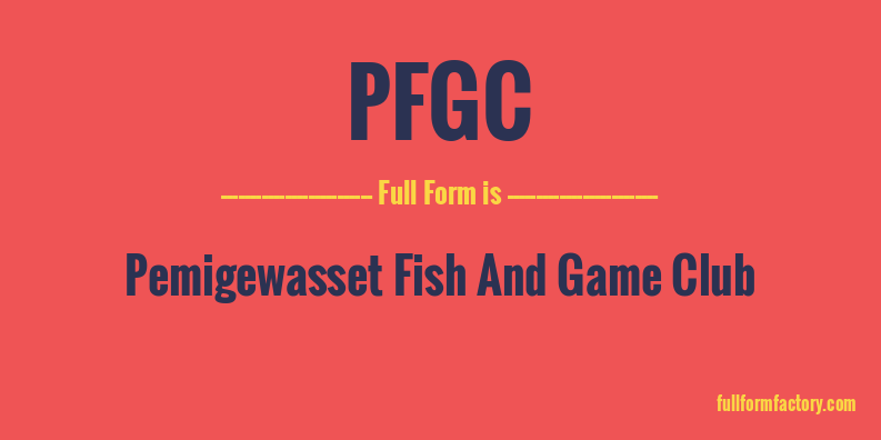 pfgc-full-form