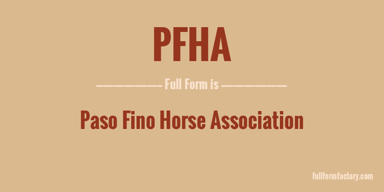 pfha-full-form
