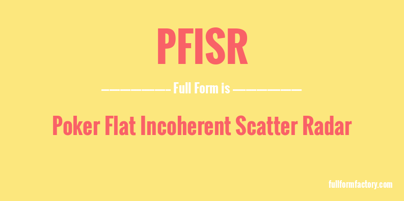 pfisr-full-form