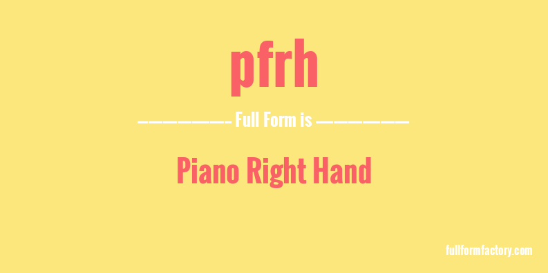 pfrh-full-form