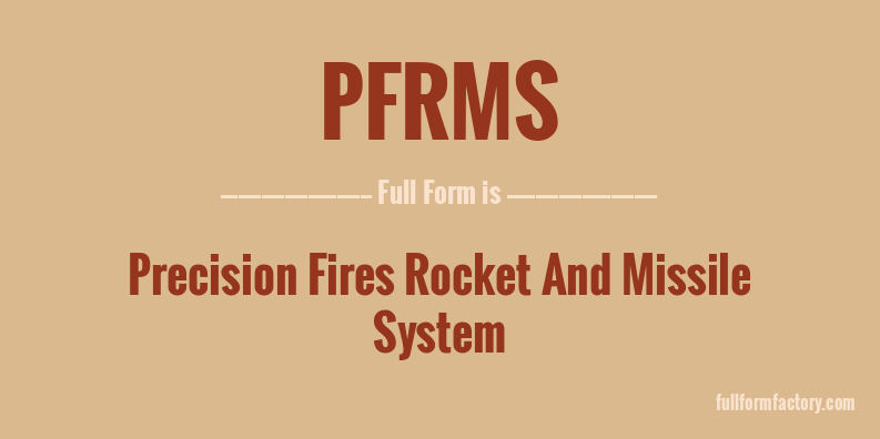 pfrms-full-form