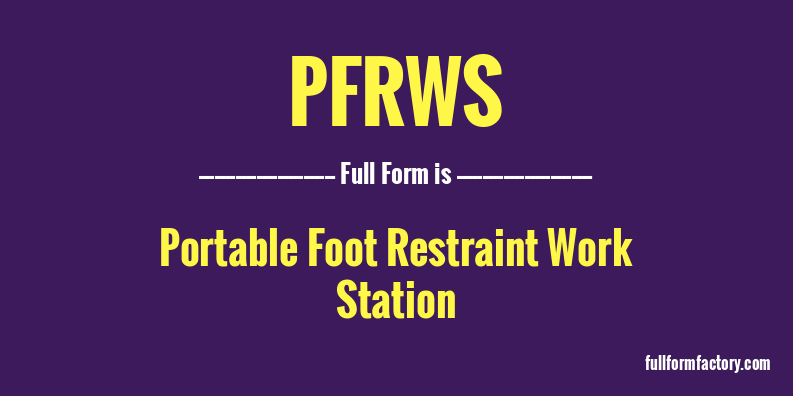 pfrws-full-form