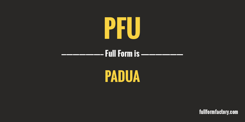 pfu-full-form