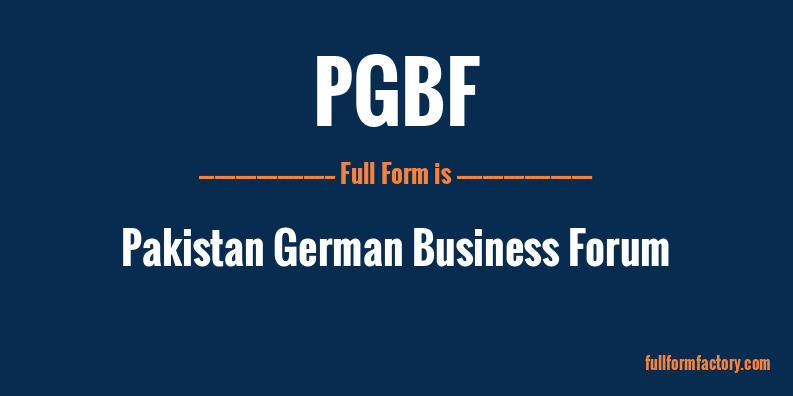 pgbf-full-form