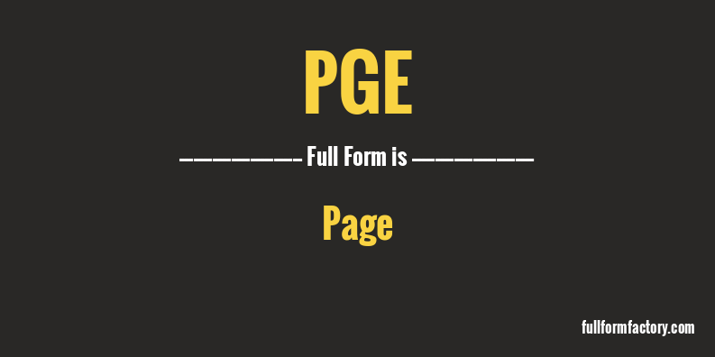 pge-full-form