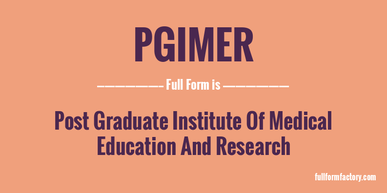 pgimer-full-form