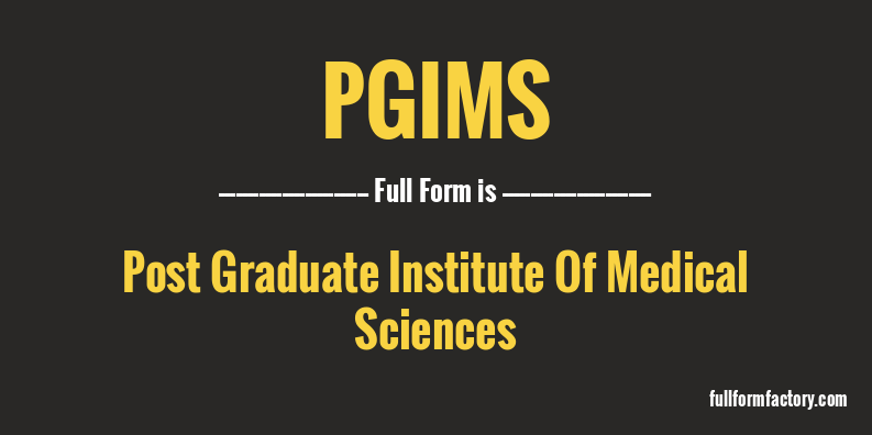 pgims-full-form