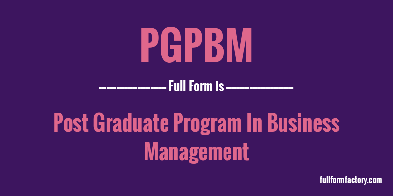 pgpbm-full-form