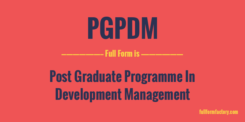 pgpdm-full-form