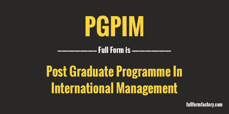 pgpim-full-form