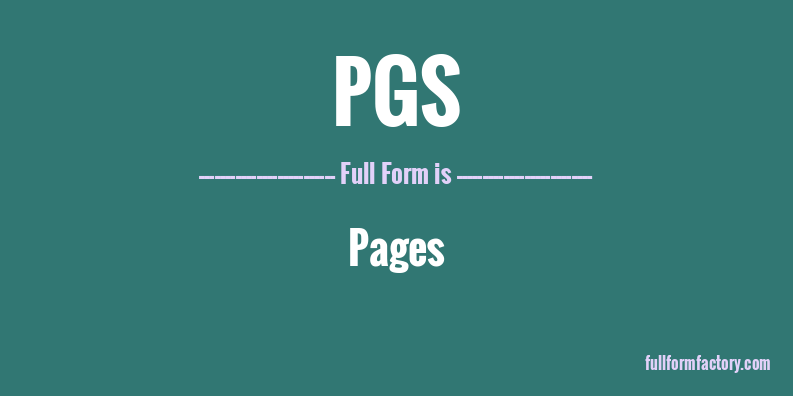 pgs-full-form