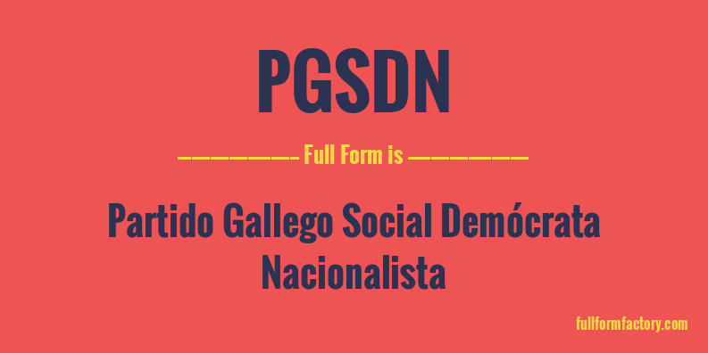 pgsdn-full-form