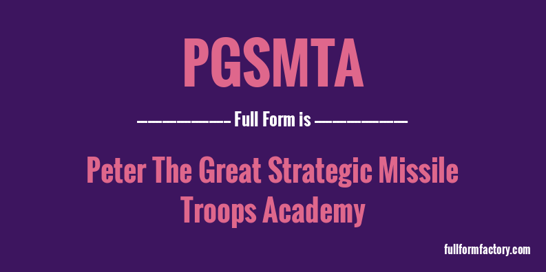 pgsmta-full-form
