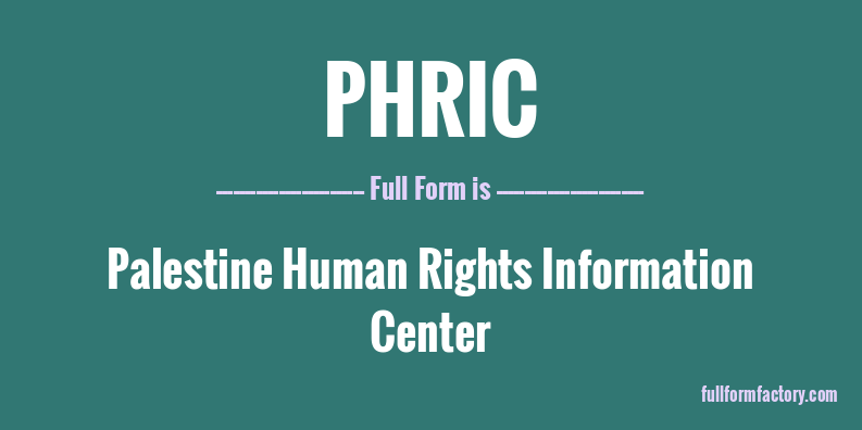 phric-full-form