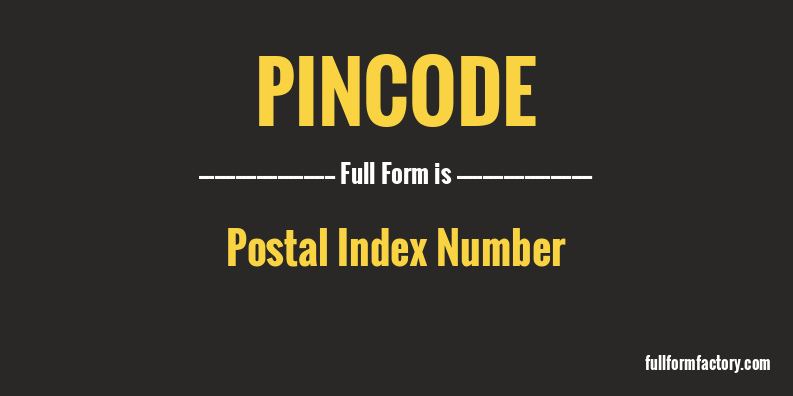 pincode-full-form