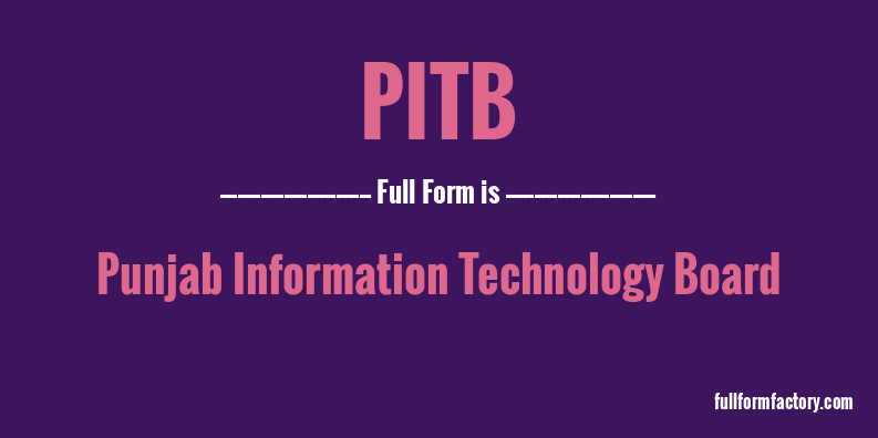pitb-full-form