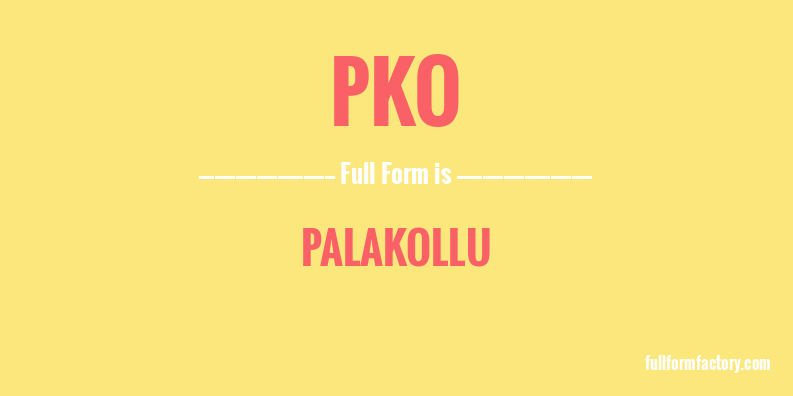 pko-full-form