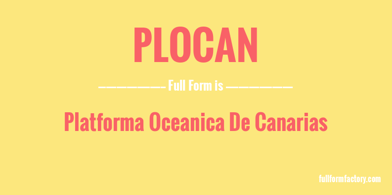 plocan-full-form