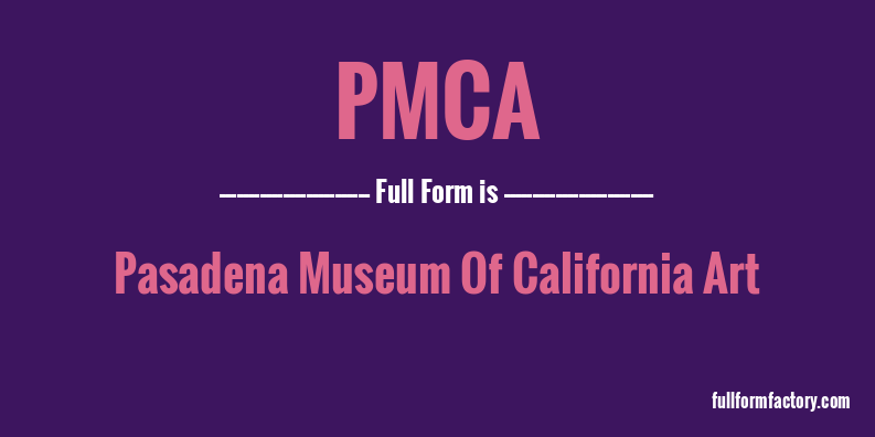 pmca-full-form