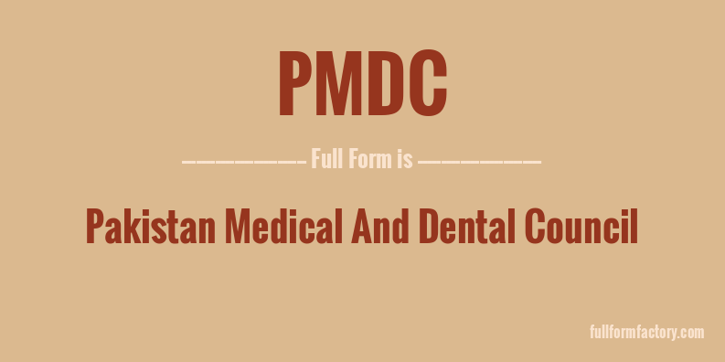 pmdc-full-form