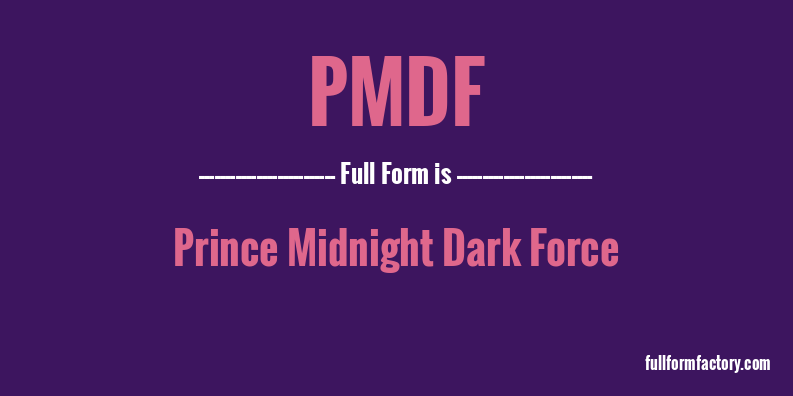 pmdf-full-form