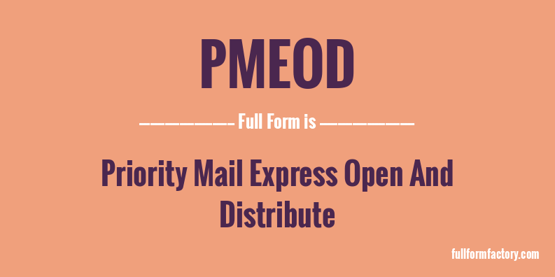 pmeod-full-form