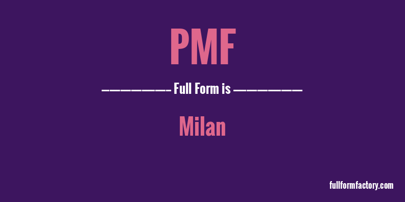 pmf-full-form