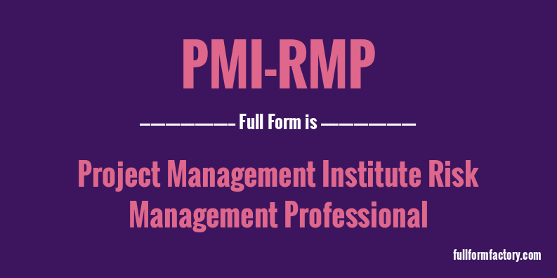 pmi-rmp-full-form