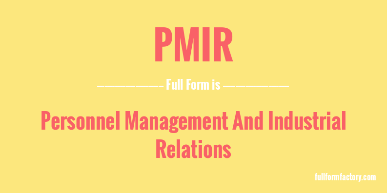pmir-full-form