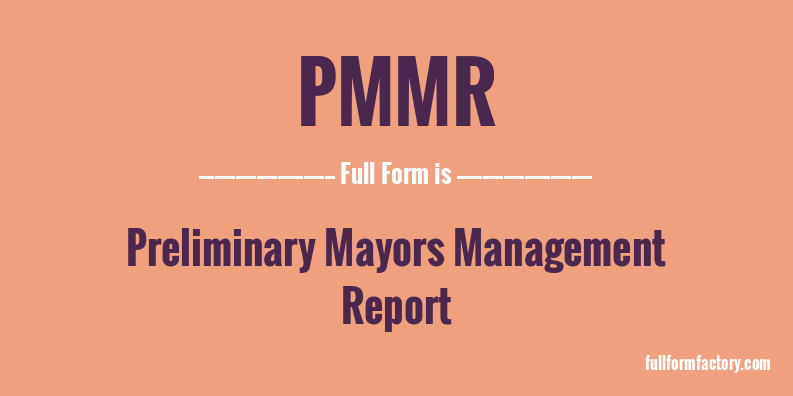 pmmr-full-form