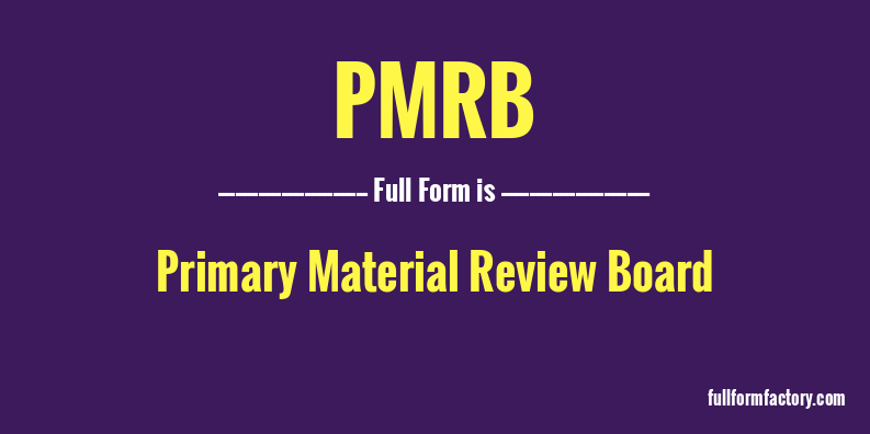 pmrb-full-form