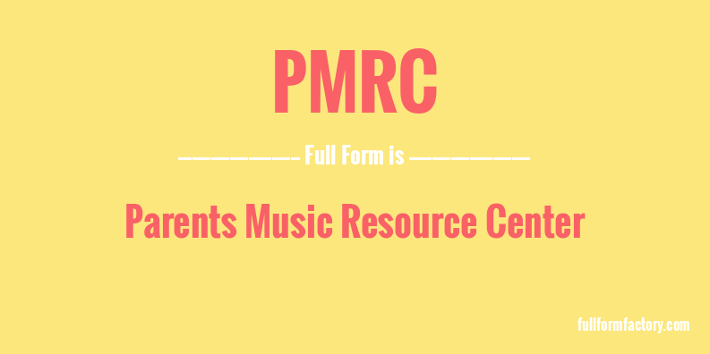 pmrc-full-form