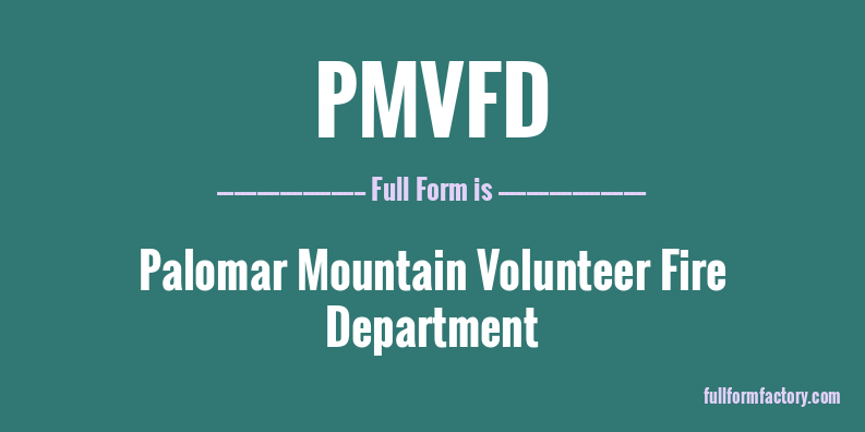 pmvfd-full-form