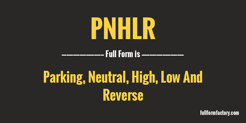 pnhlr-full-form