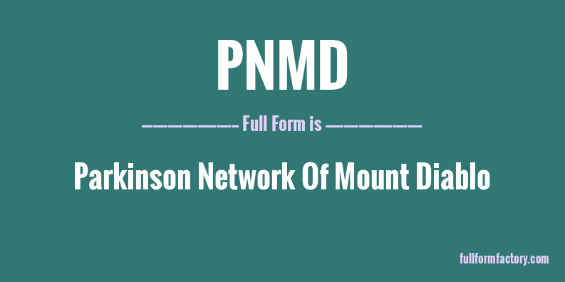 pnmd-full-form