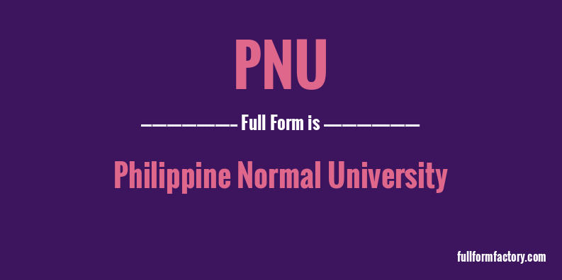 pnu-full-form