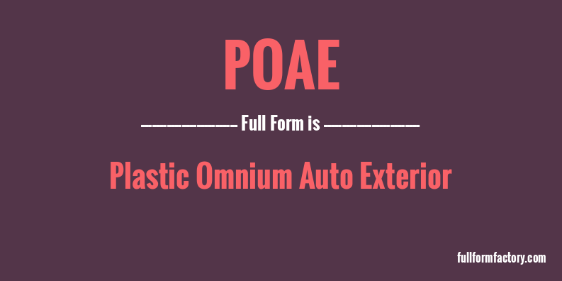 poae-full-form