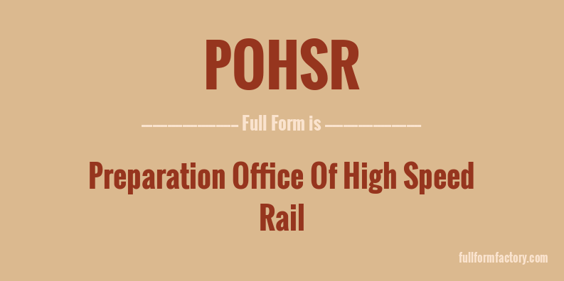 pohsr-full-form