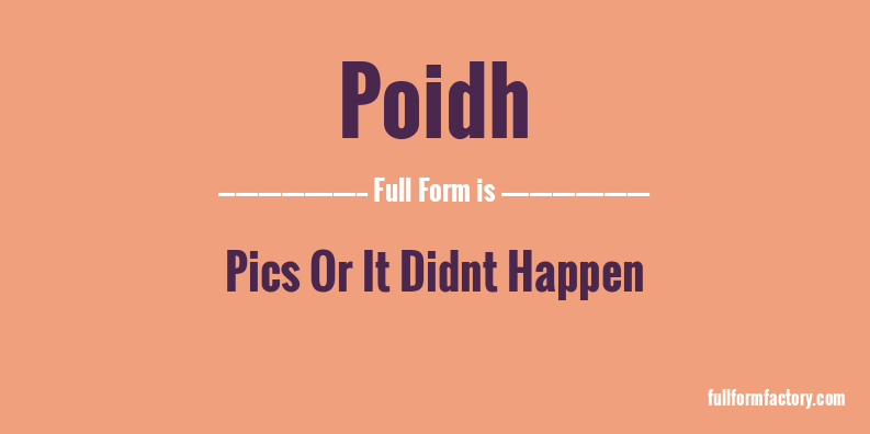 poidh-full-form