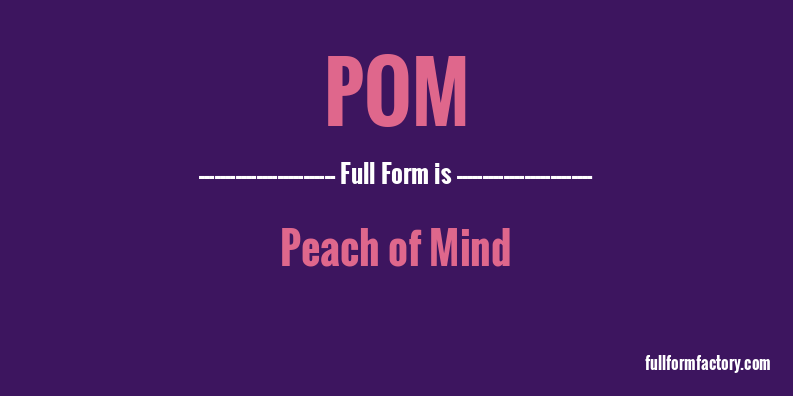 pom-full-form