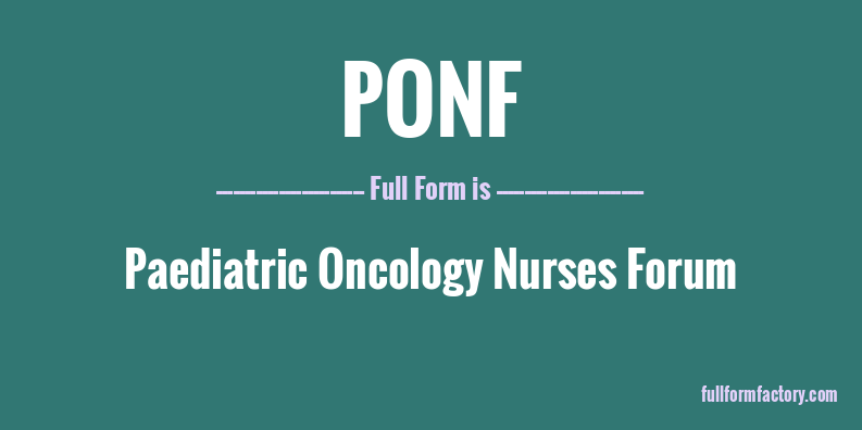 ponf-full-form