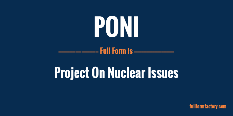 poni-full-form