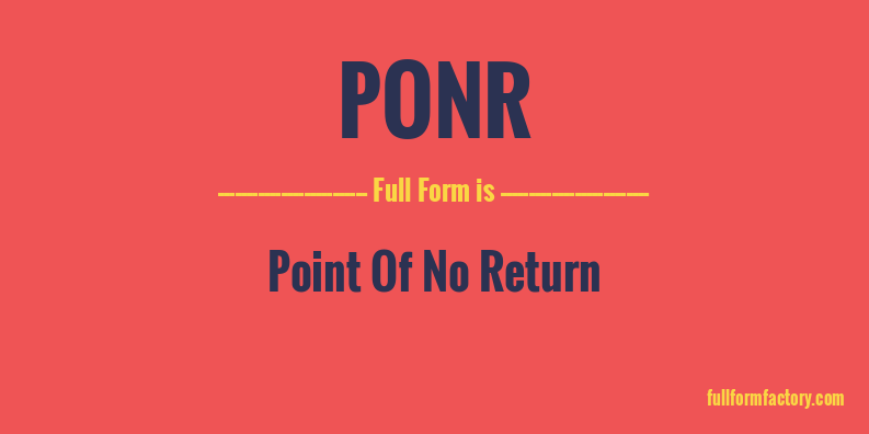 ponr-full-form