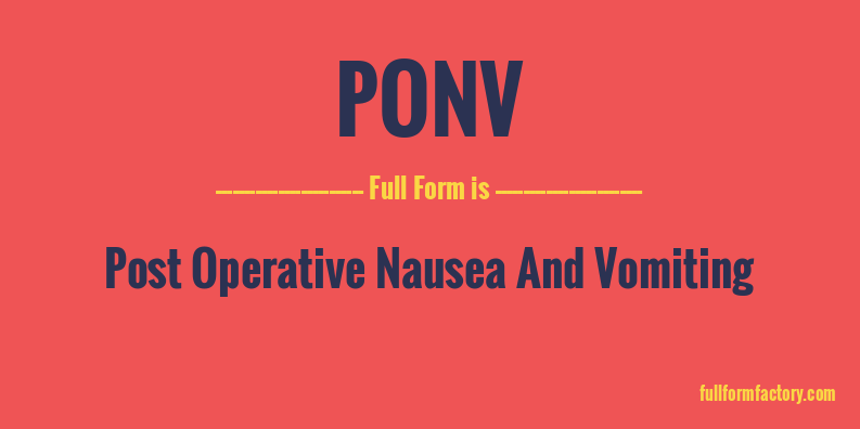 ponv-full-form