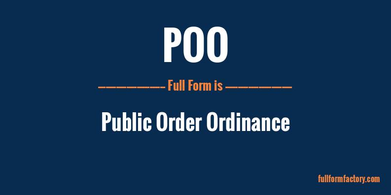 poo-full-form