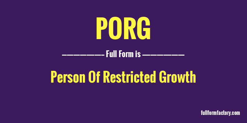porg-full-form