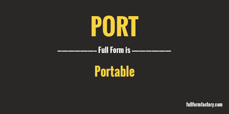 port-full-form