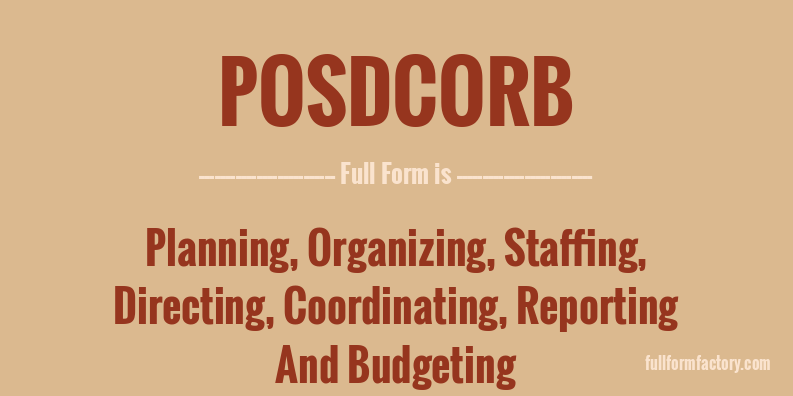 posdcorb-full-form