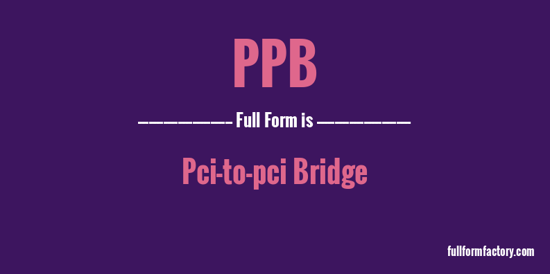ppb-full-form