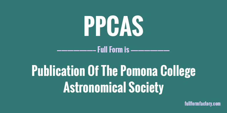 ppcas-full-form